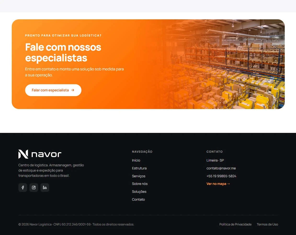 Navor - Fale com nossos especialistas